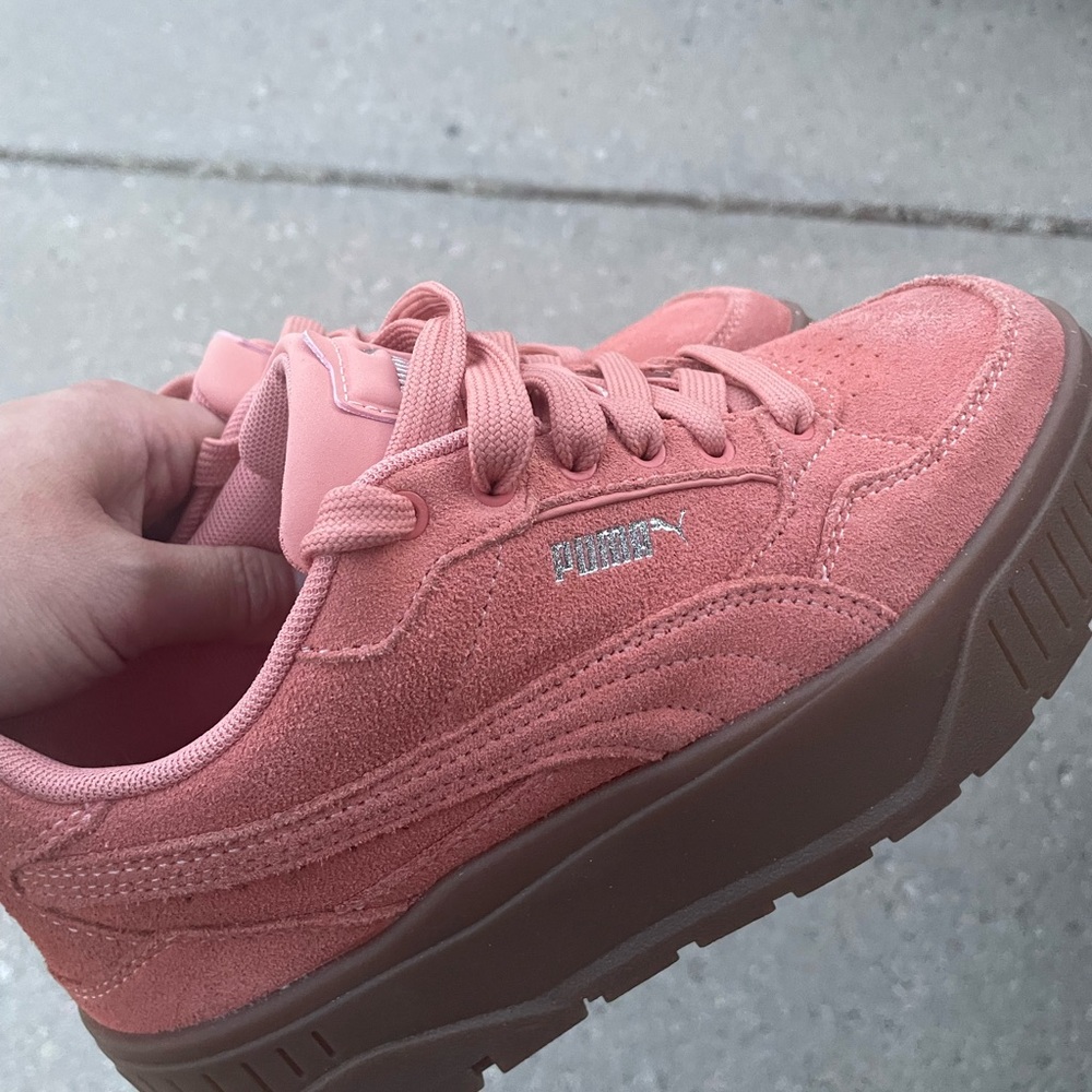 Puma Pink and Brown Platform Sneakers